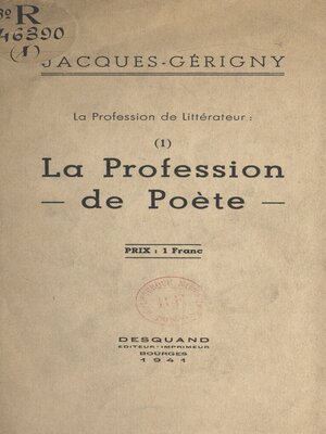 cover image of La profession de littérateur (1)